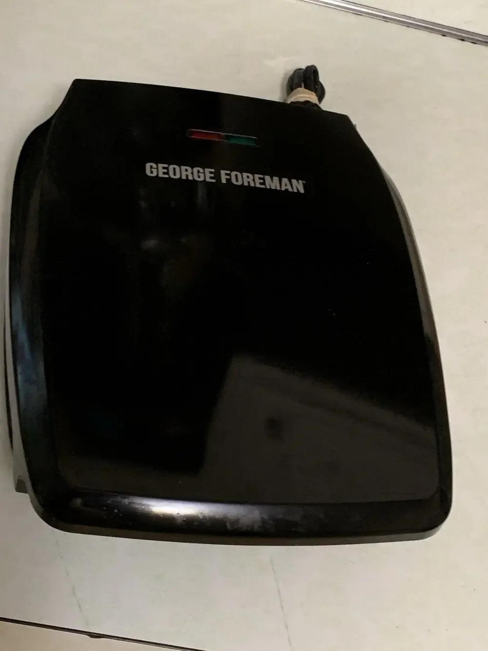 George Foreman Black 4-Serving Basic Plate Grill & Panini #GR340FB No Drip Tray